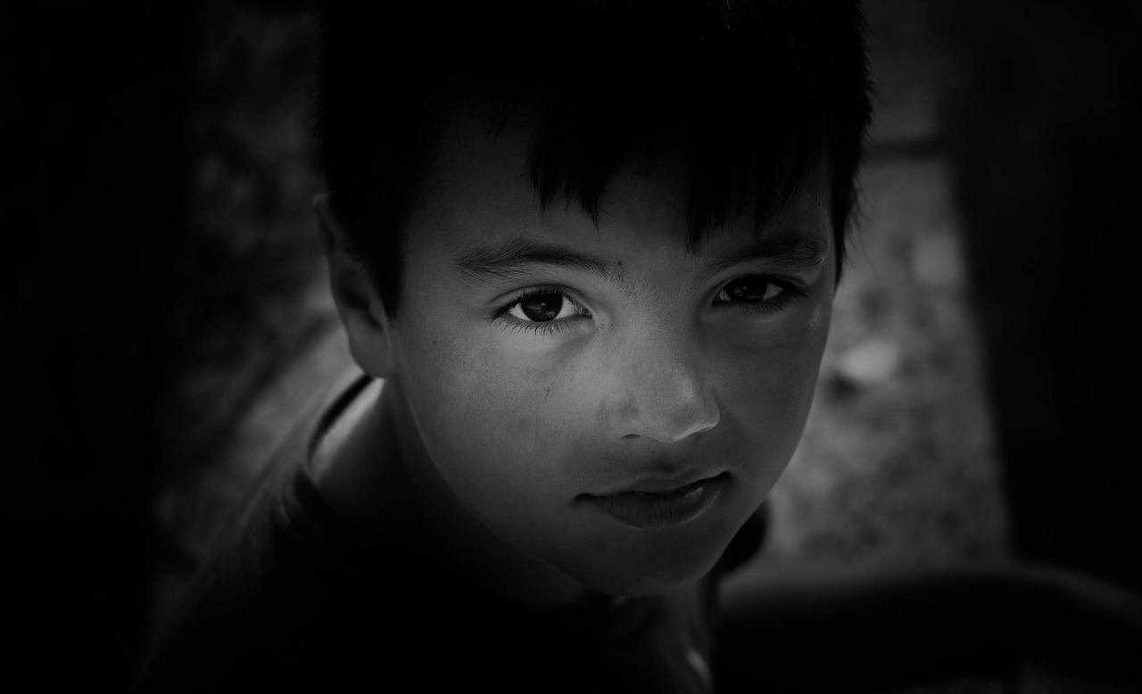 Image - child black and white look