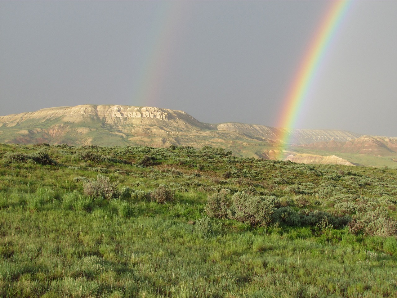 Image - rainbows two double scenic weather