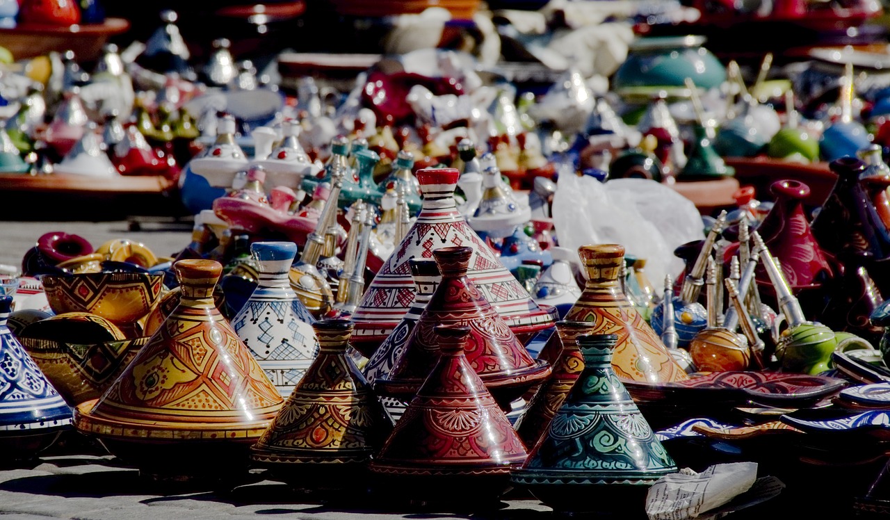 Image - tajine colorful pottery morocco