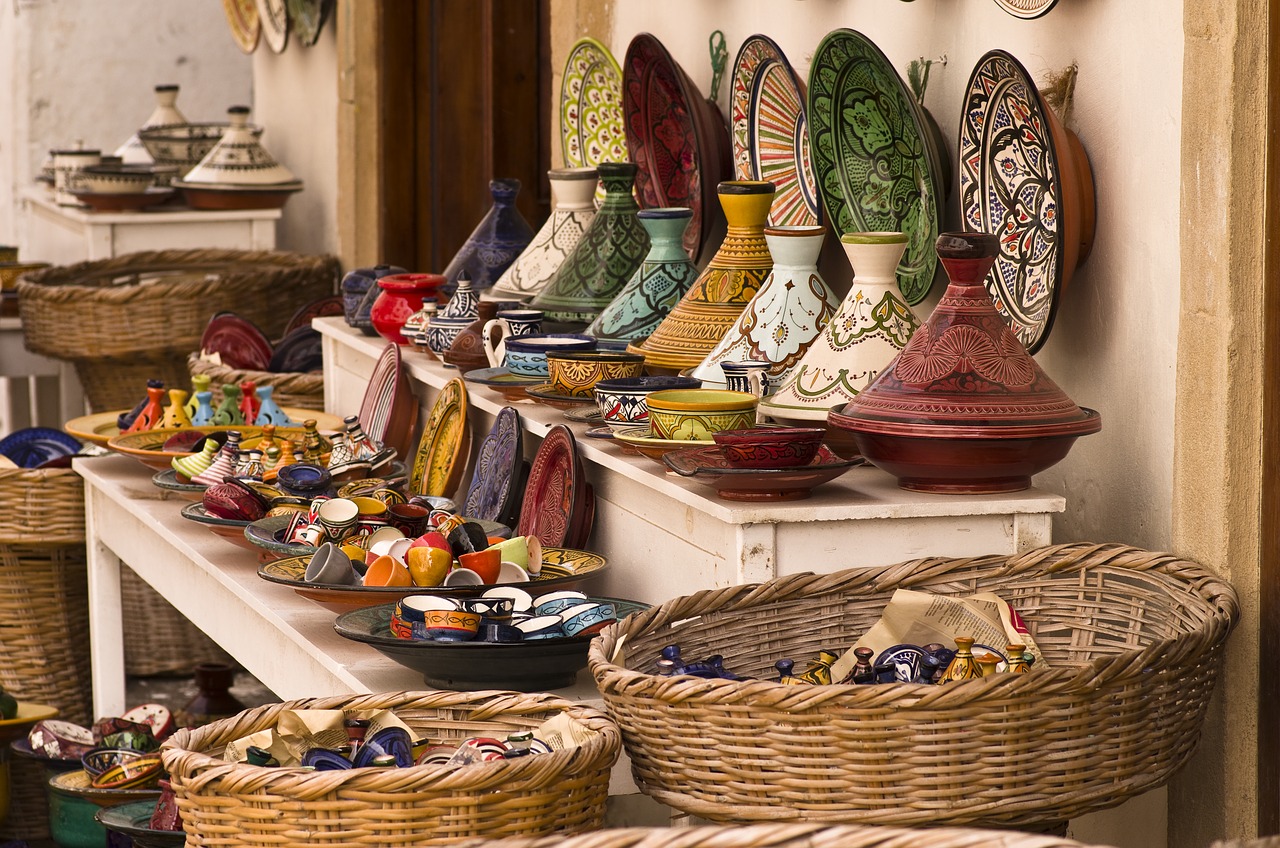 Image - tajine pottery colorful morocco