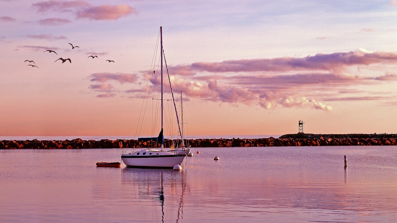 Image - sailboat ocean harbor bay port