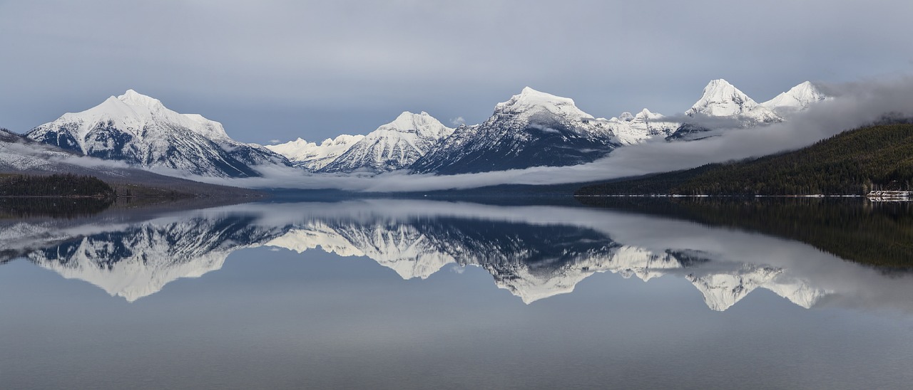 Image - lake mcdonald landscape reflection