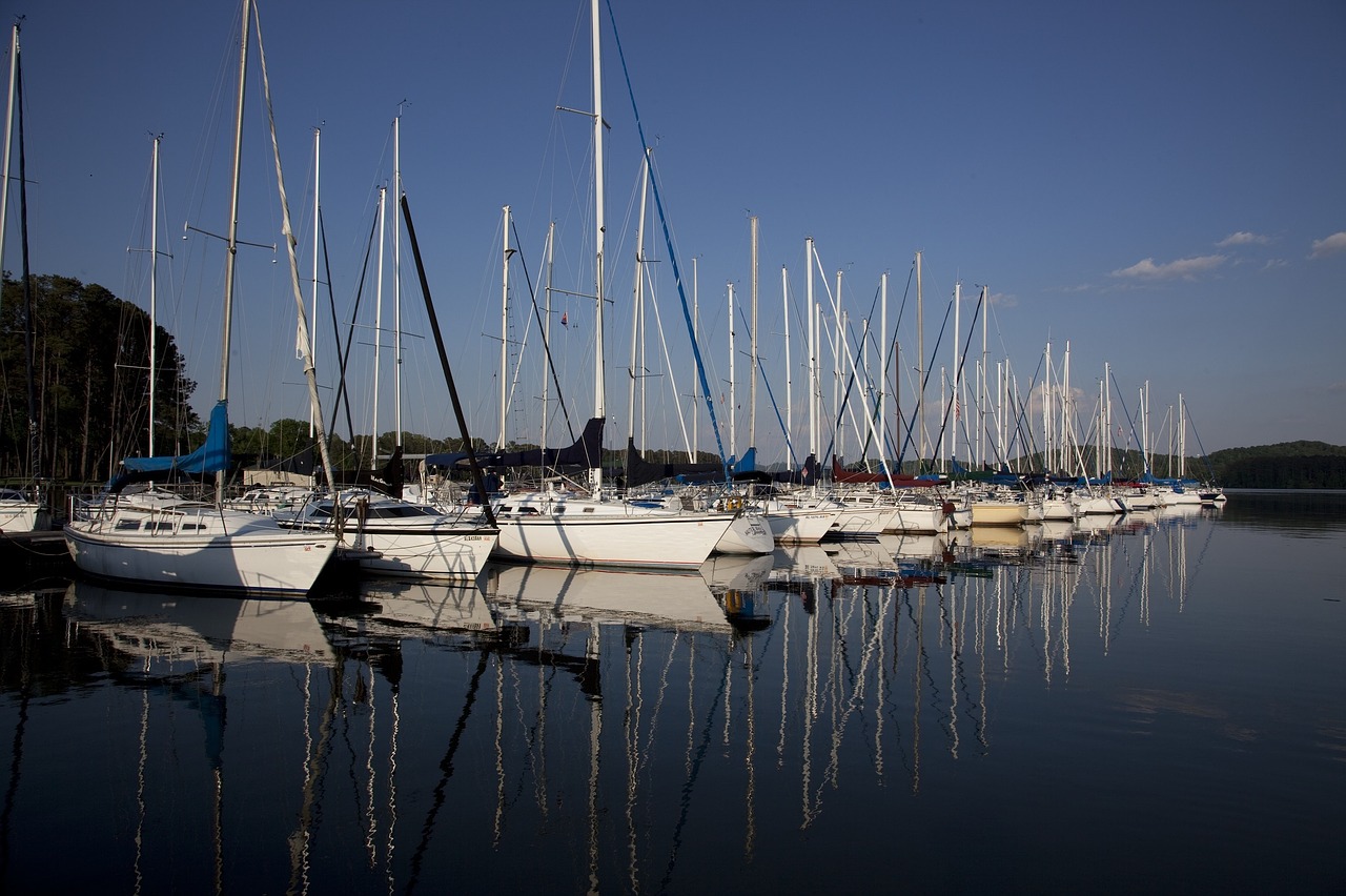 Image - sailboats lake vessels marina port