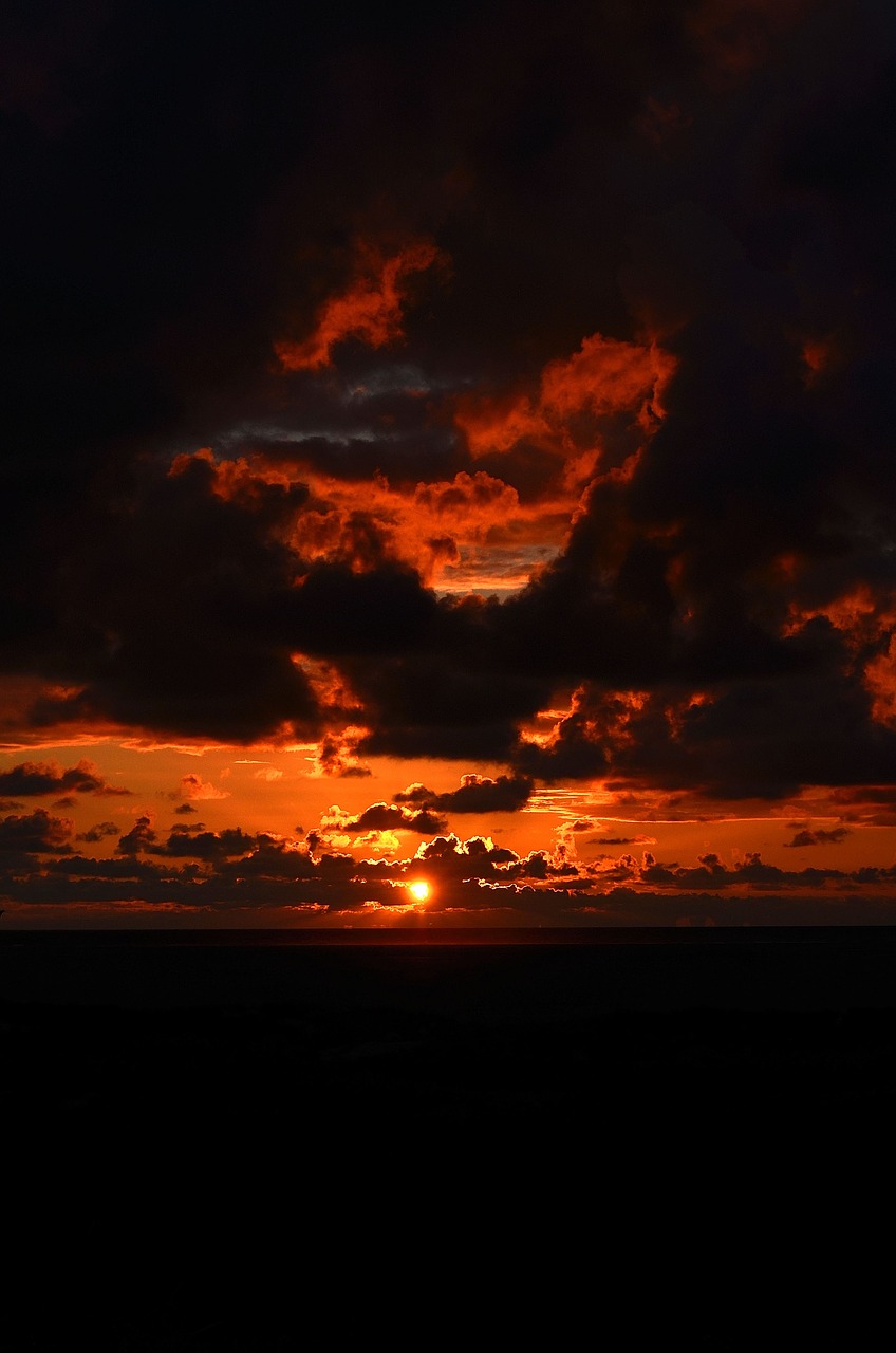 Image - sunset borkum afterglow lighting