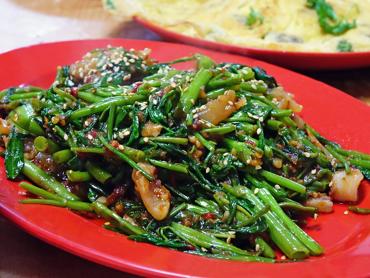Image - water spinach kangkong sambal chilli