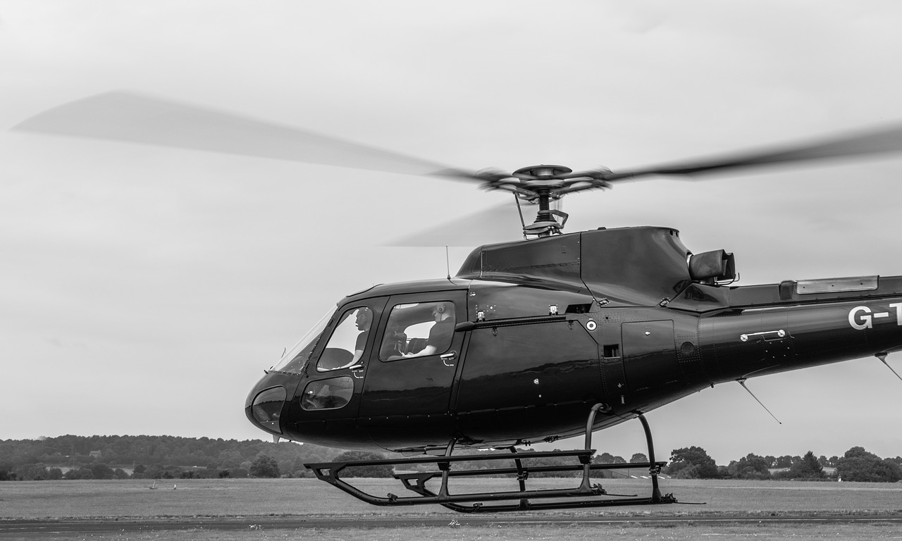 Image - helicopter take off rotor blades