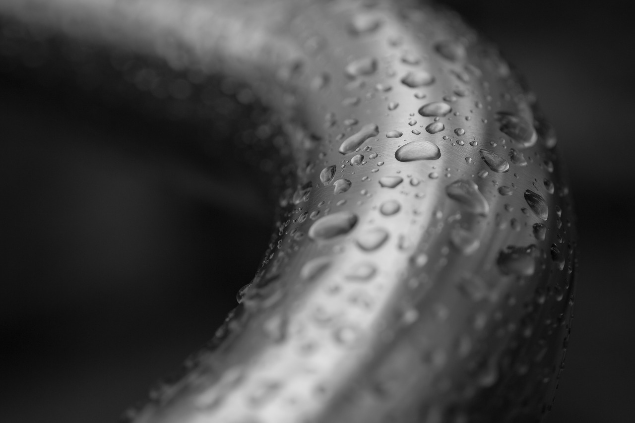 Image - drop of rain closeup handrail