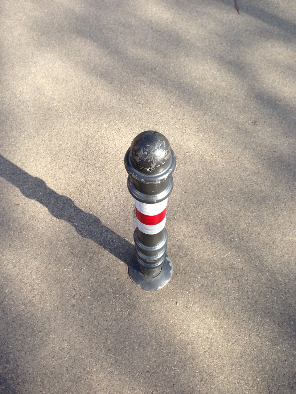 Image - post pillar bollard shadow red