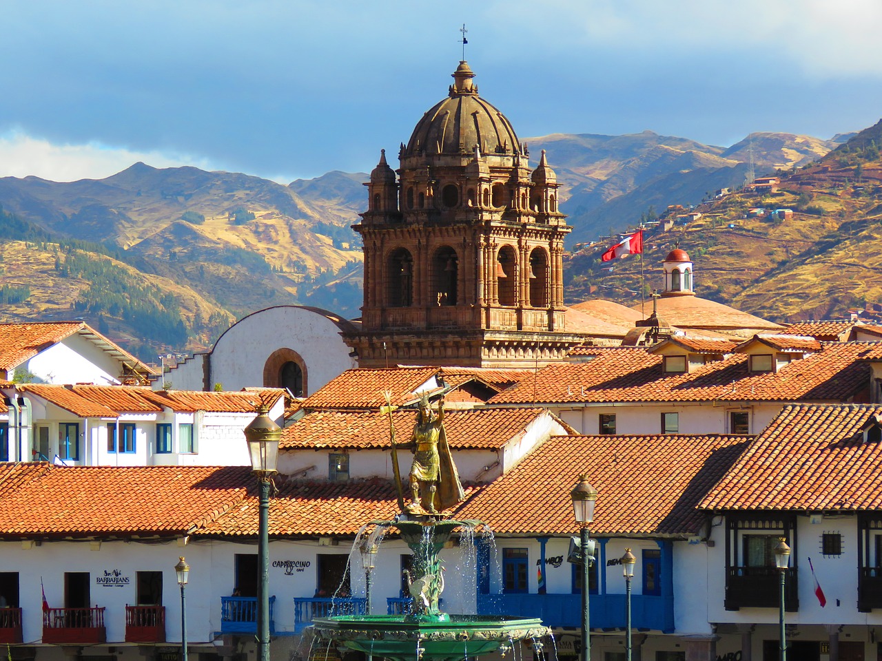 Image - cusco landscape city roofs