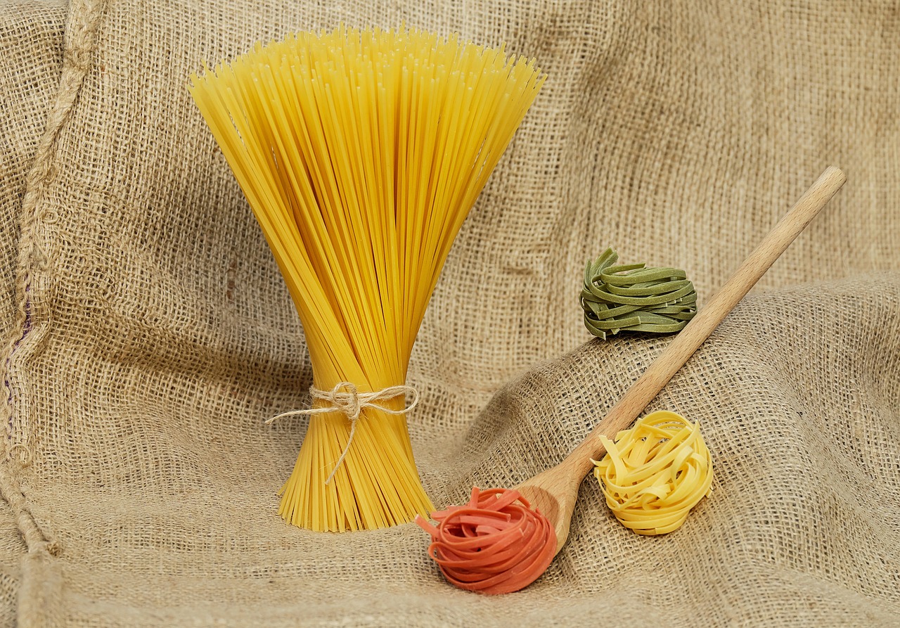 Image - noodles pasta yellow colorful raw