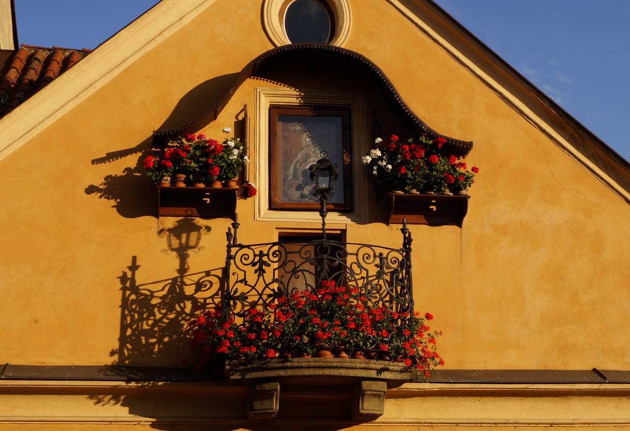 Image - balcony flowers prague