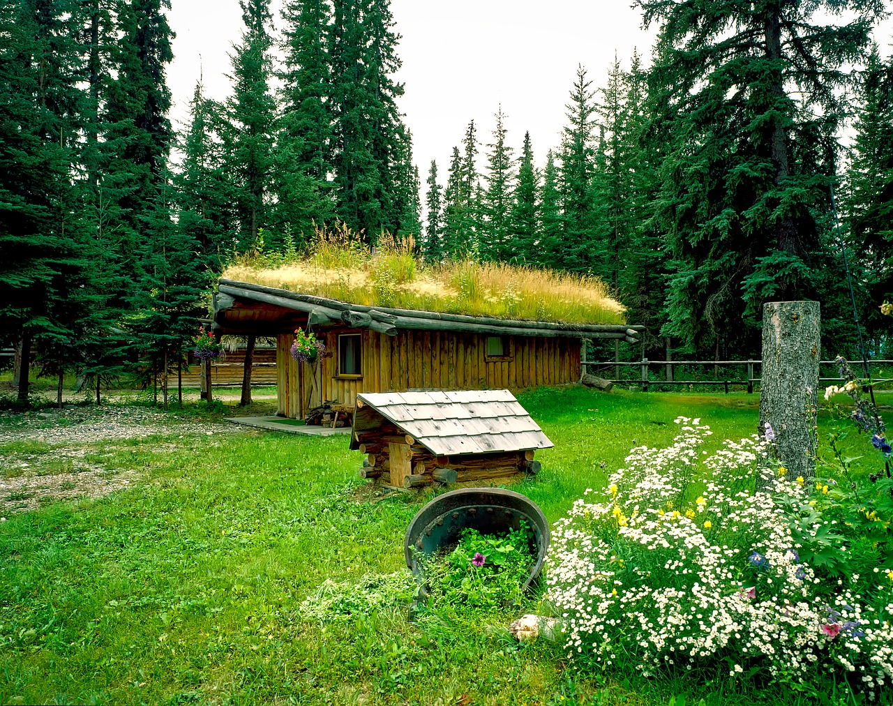 Image - north pole alaska village log cabin