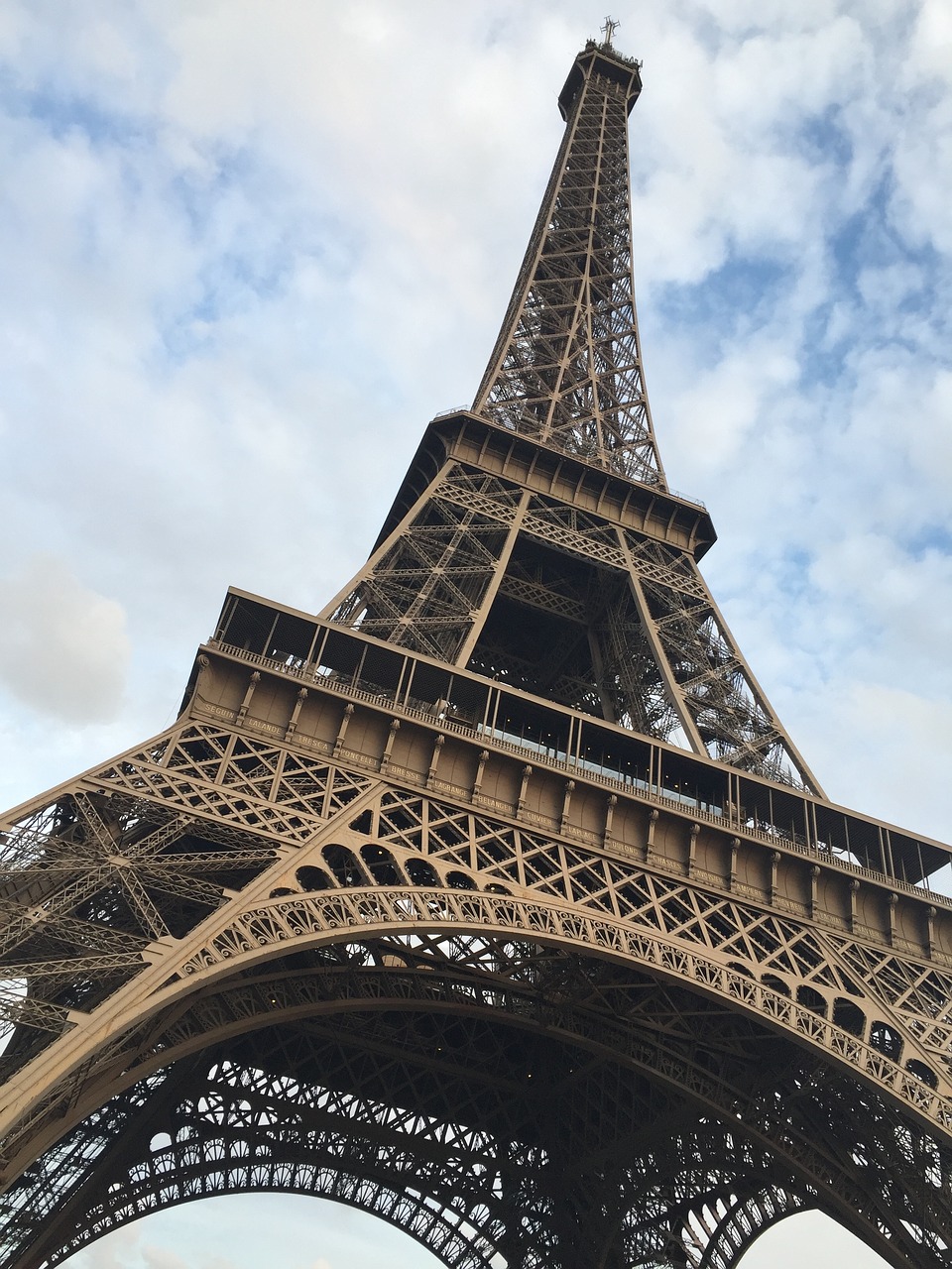 Image - eiffel tower from below paris sky