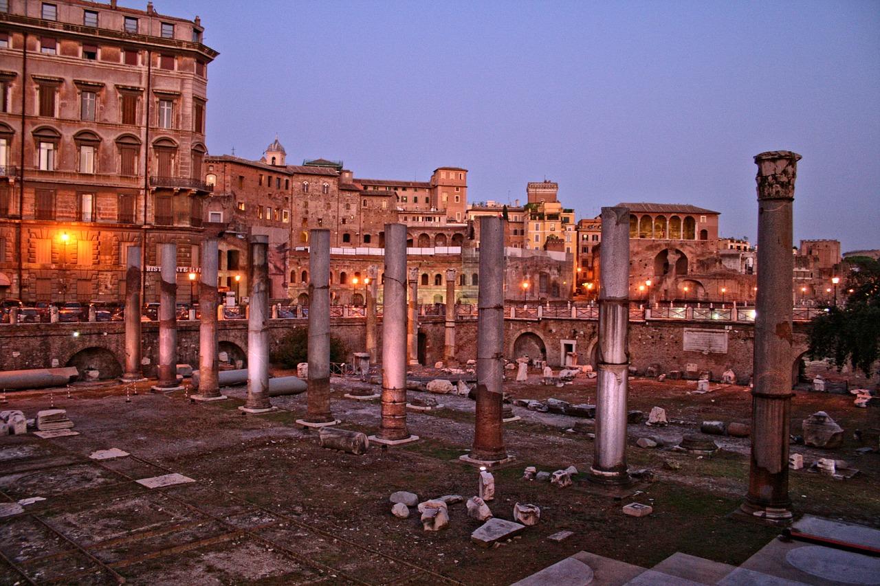 Image - italy rome forum of trajan night