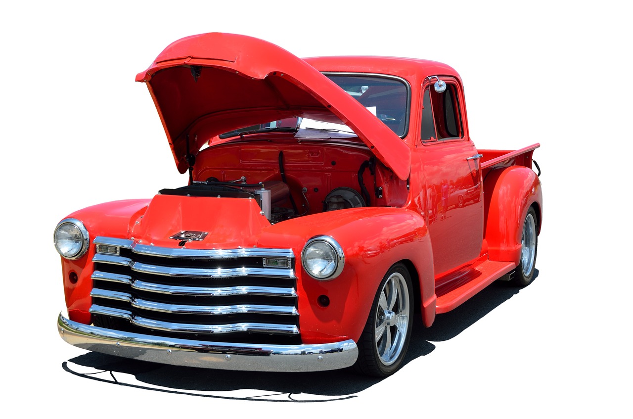 Image - red truck classic retro