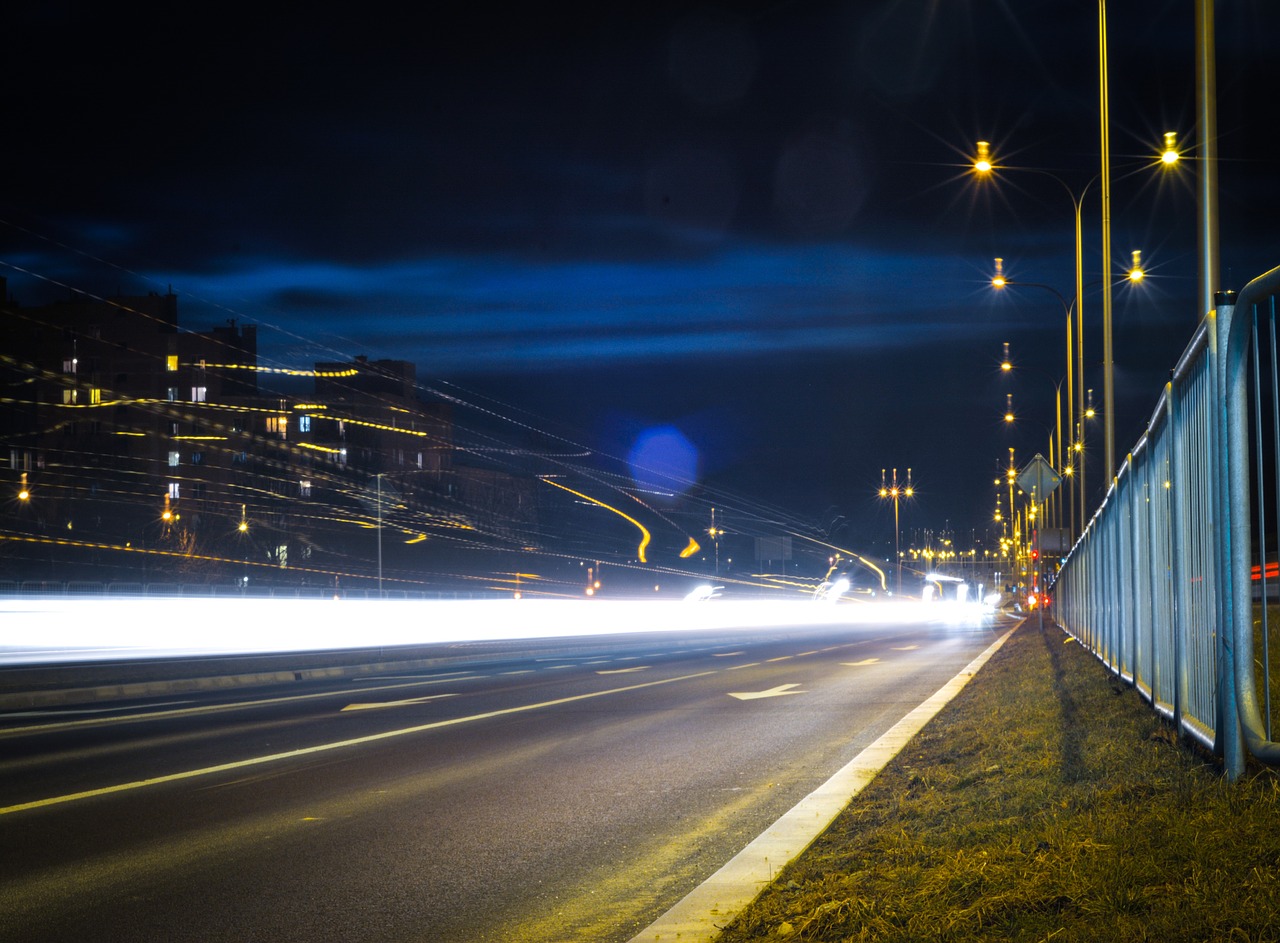 Image - street light city night transition