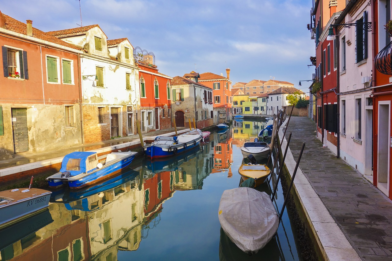 Image - murano venice painted house