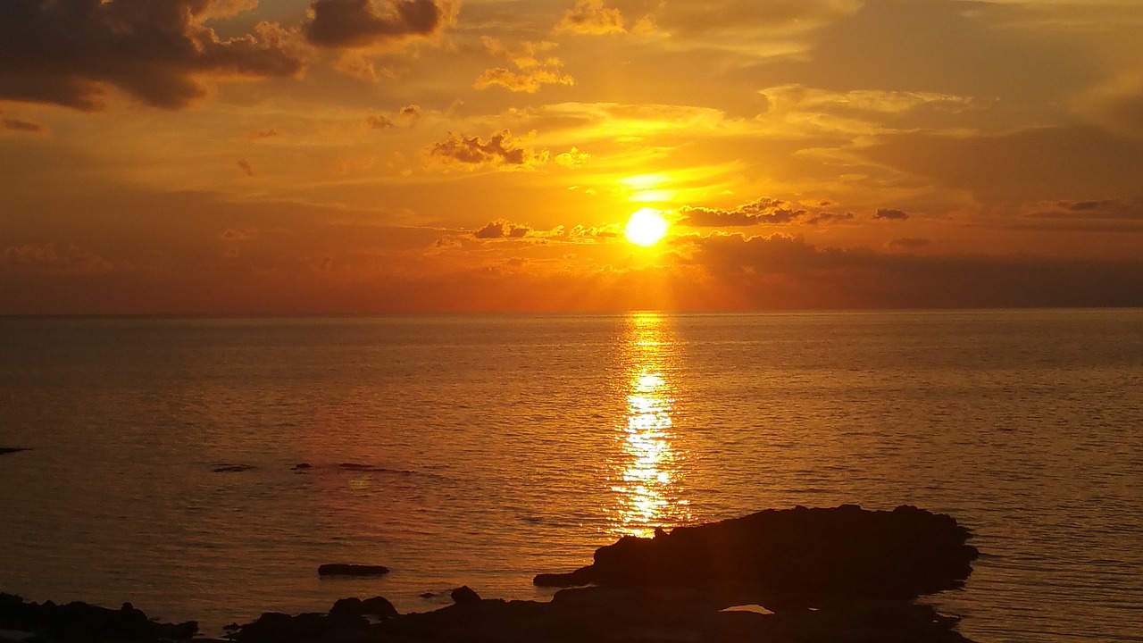 Image - sunset sea sunset sea abendstimmung