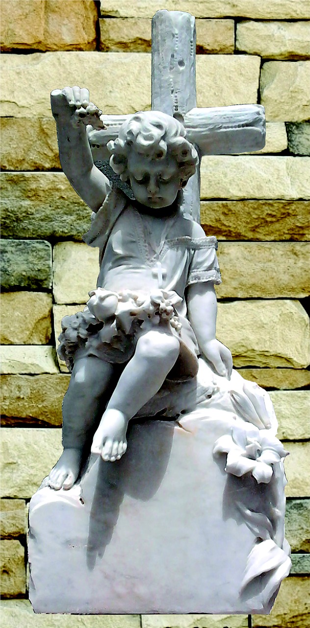 Image - statue angel child