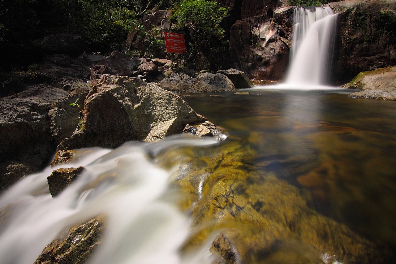 Image - waterfall nature waterscape