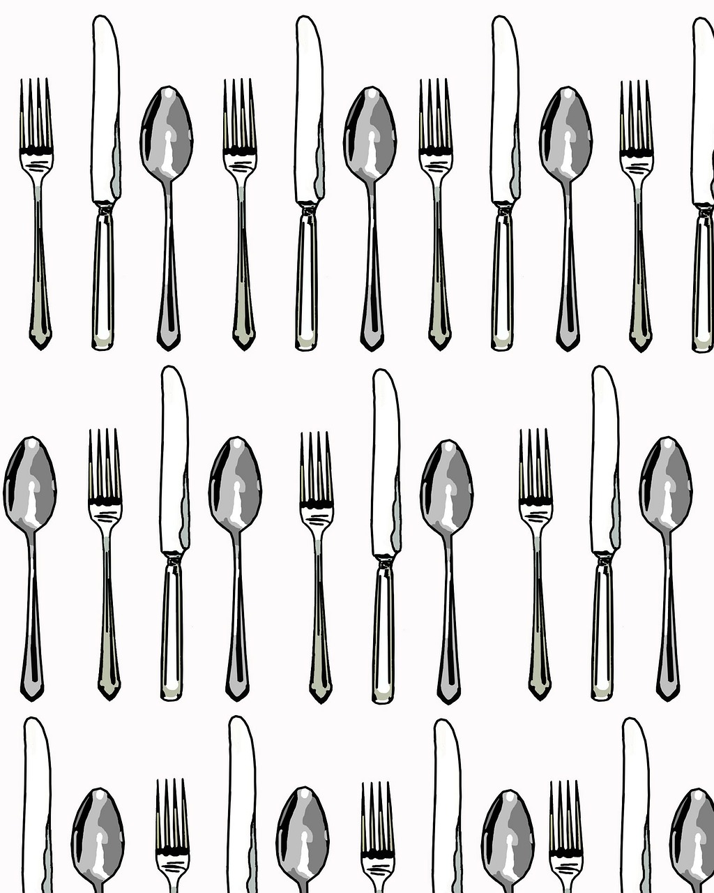 Image - fork spoon knife knives clip art