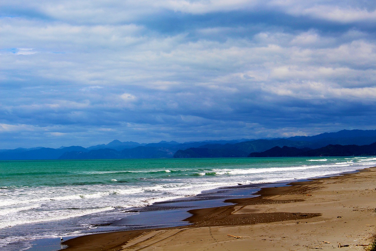 Image - clouds sea beach new zealand