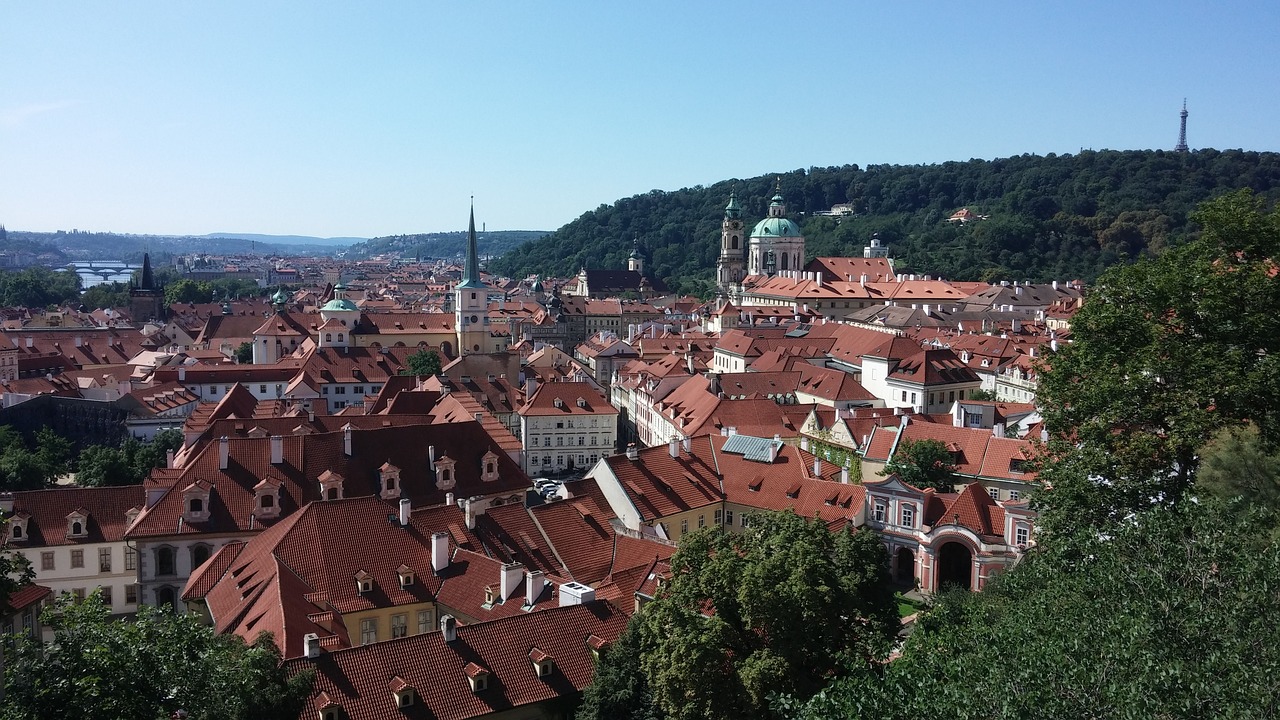 Image - rooftop cityscape roof tiles prague