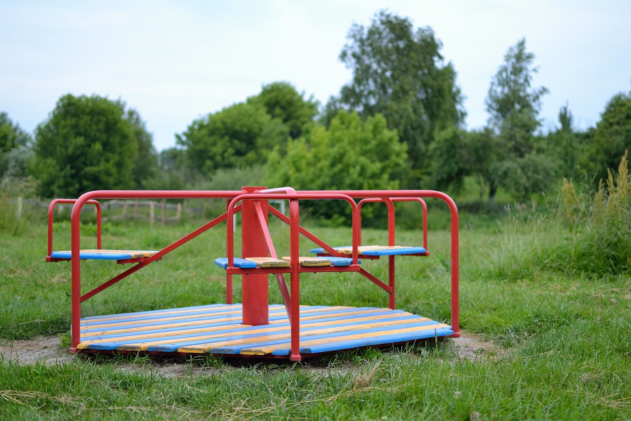 Image - carousel childhood school garden