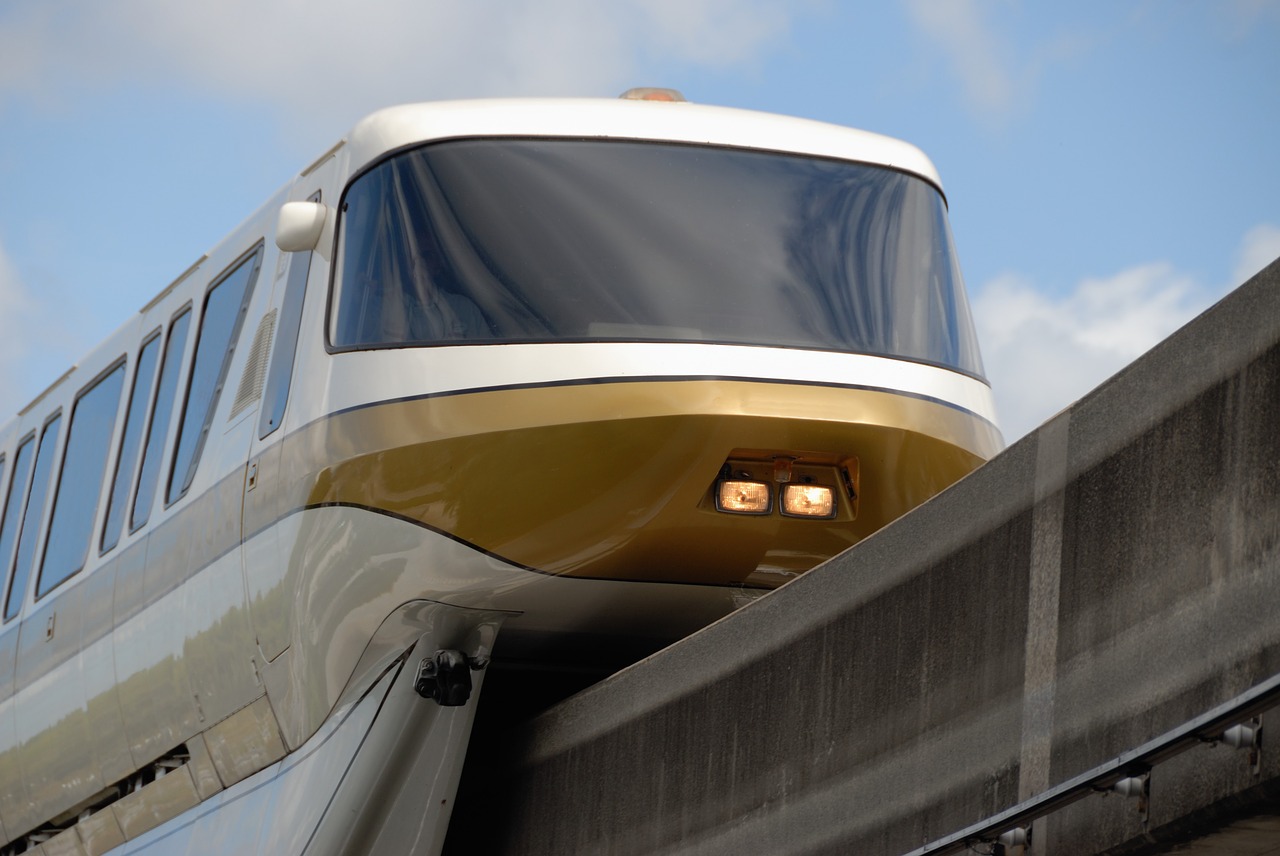 Image - monorail tram transport railway