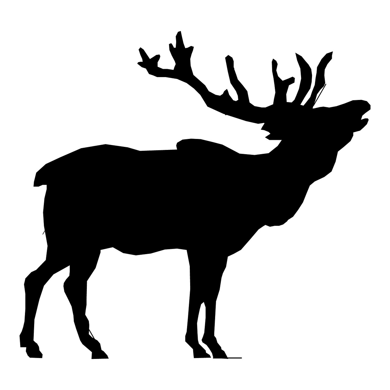 Image - elk stag head deer clip art