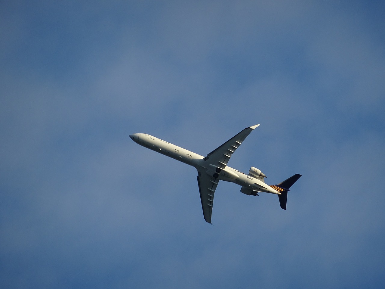 Image - aircraft sky wing detail fly blue