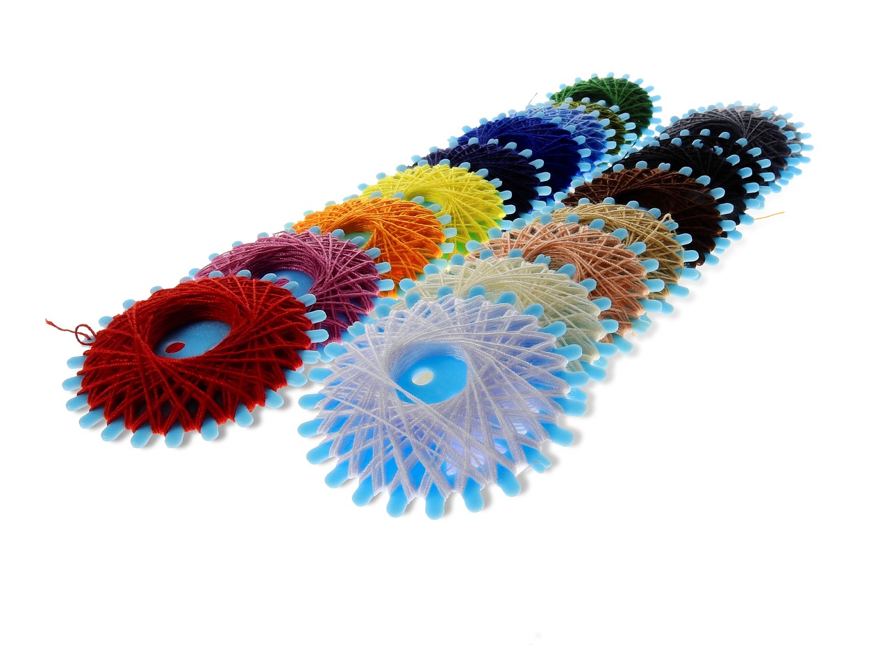 Image - thread yarn sew needle colorful