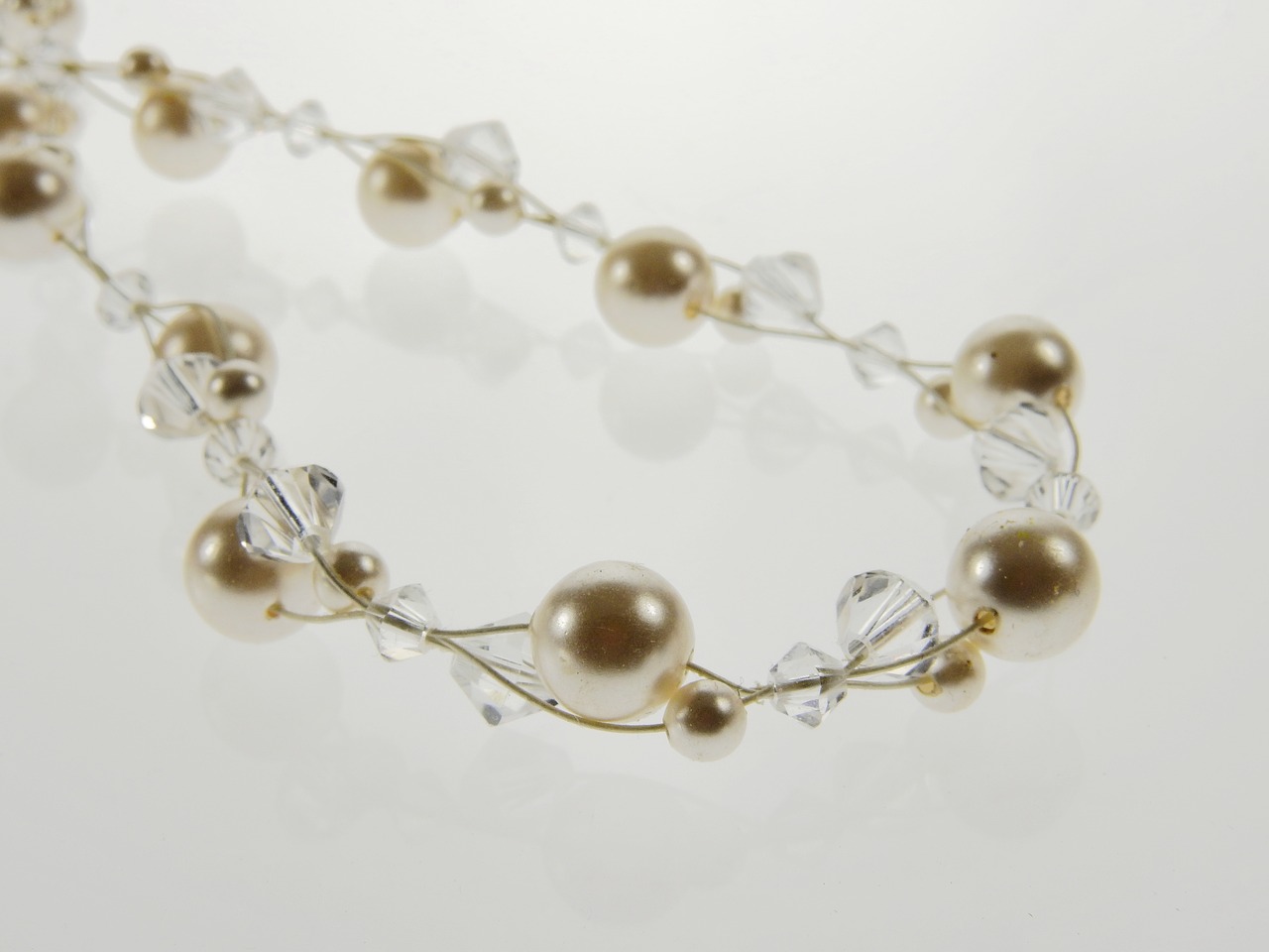 Image - jewellery pearl bangle necklace