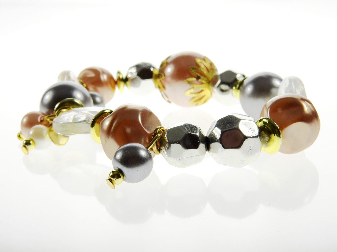 Image - jewellery pearl bangle necklace