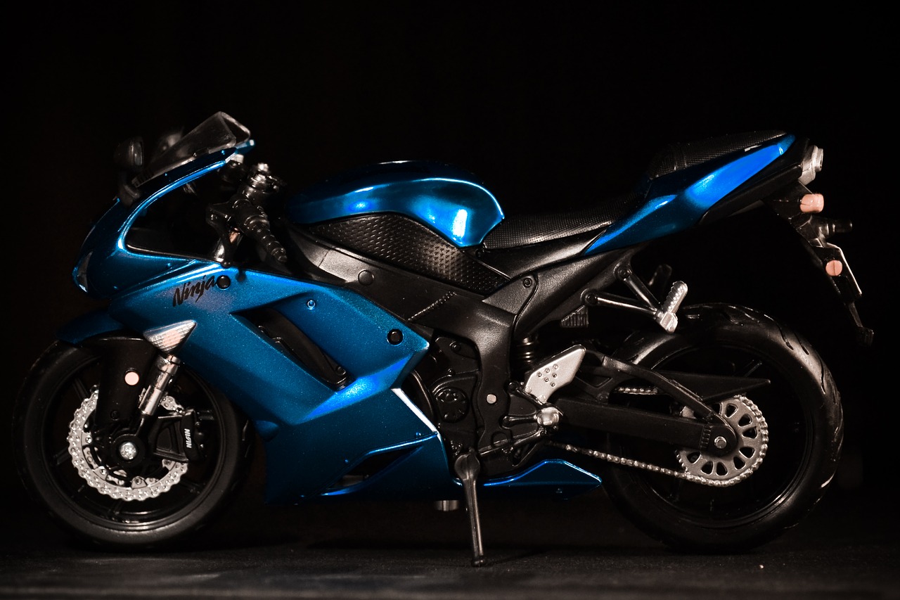Image - bike kawasaki ninja blue motorbike