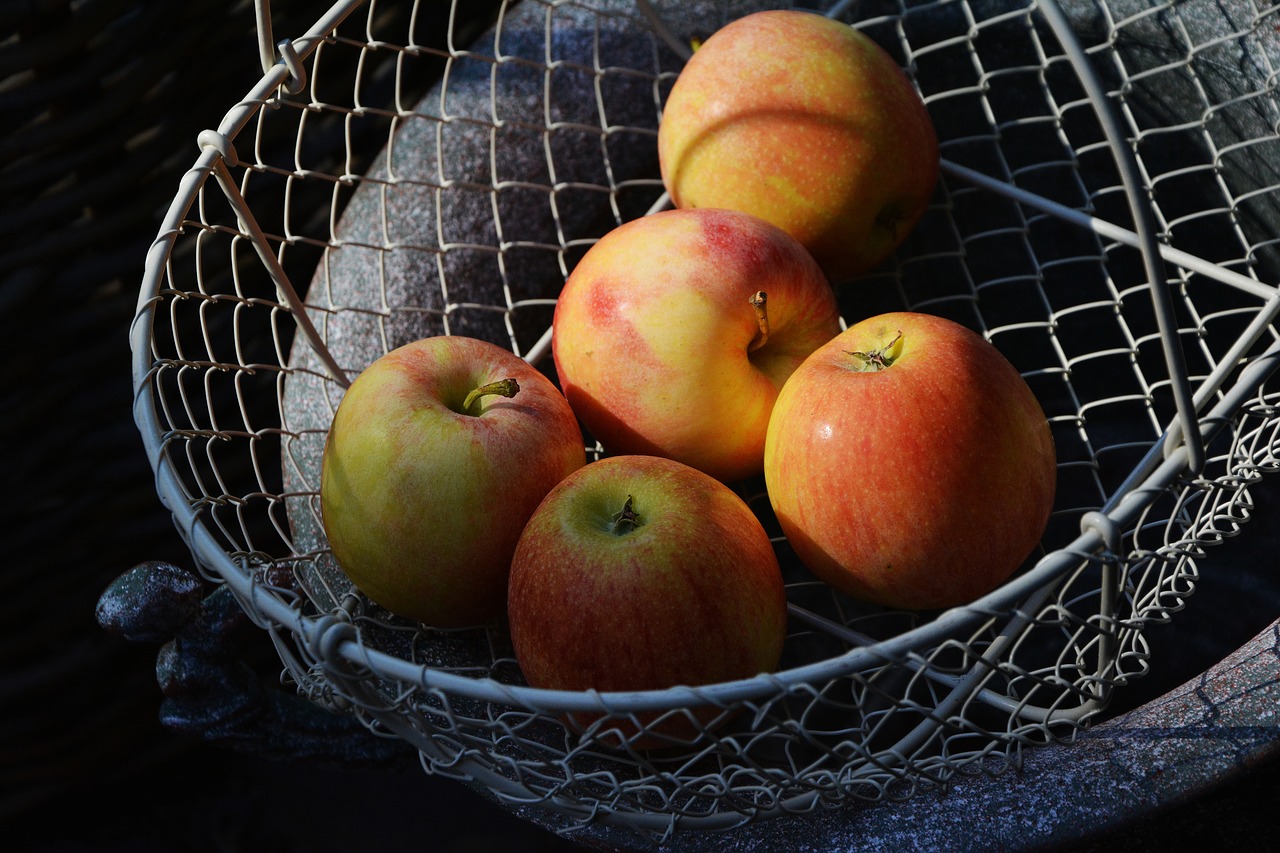 Image - apple basket fruit basket harvest