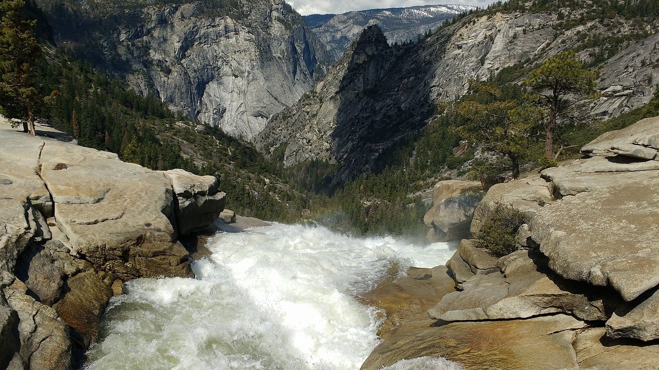 Image - yosemite waterfall mountain stream