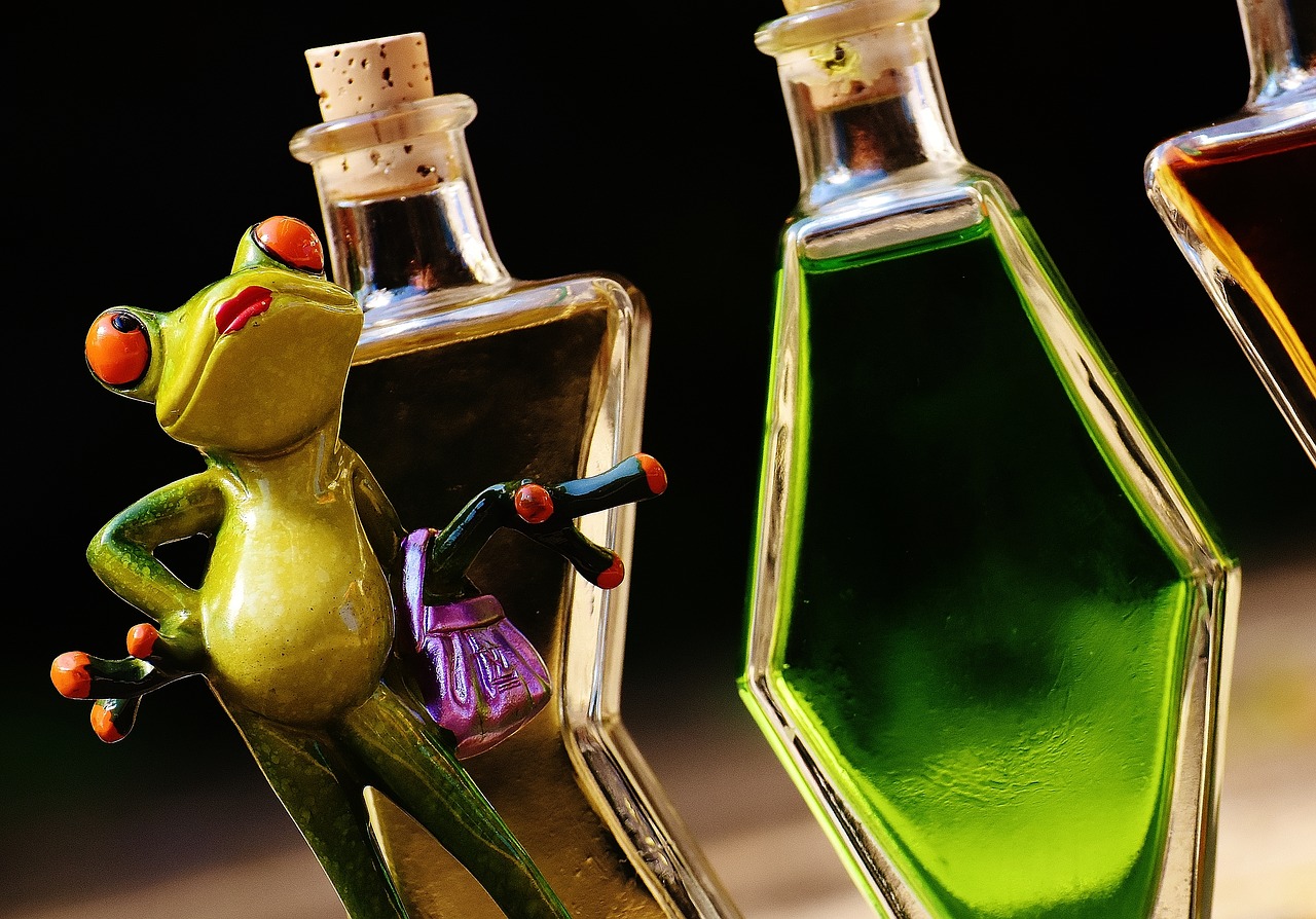 Image - frogs chick beverages bottles