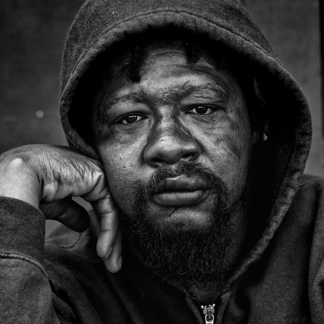 Image - people portrait homeless male