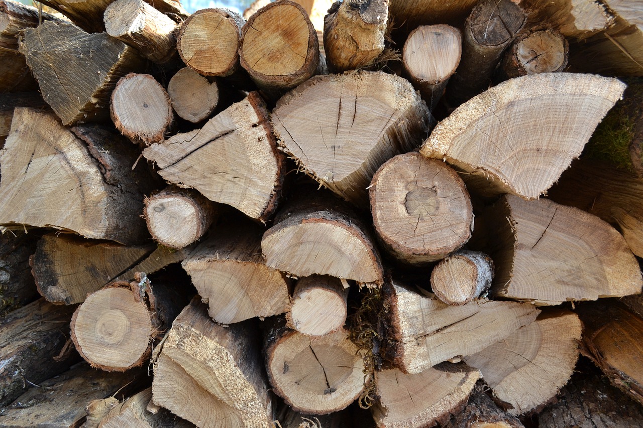 Image - logs firewood wood pile heating