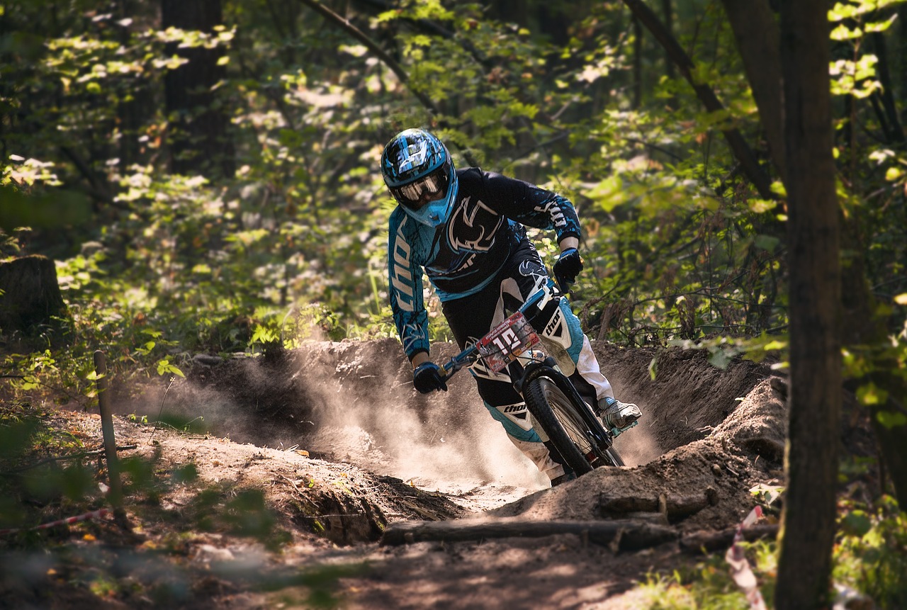 Image - sports downhill cycling competition