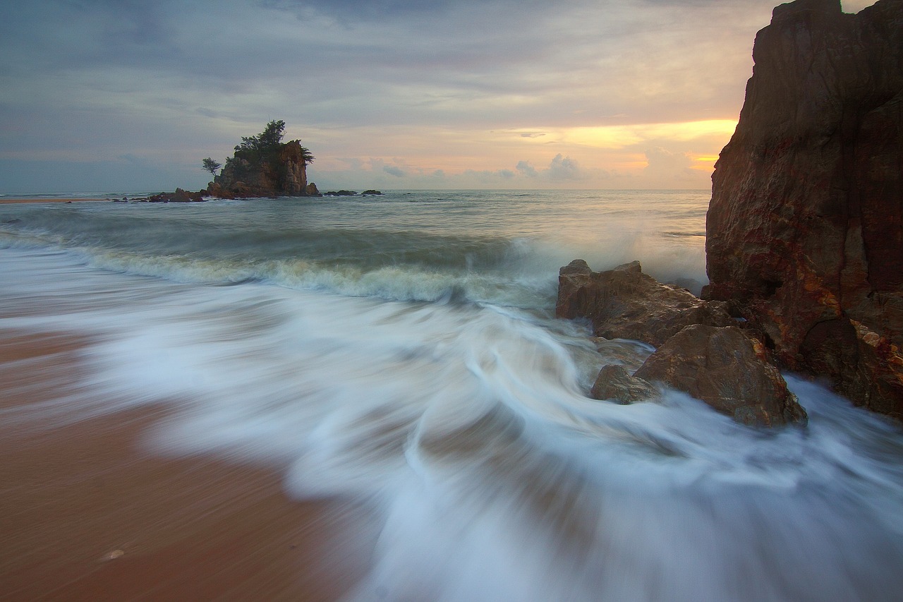 Image - water sunrise ocean island sea