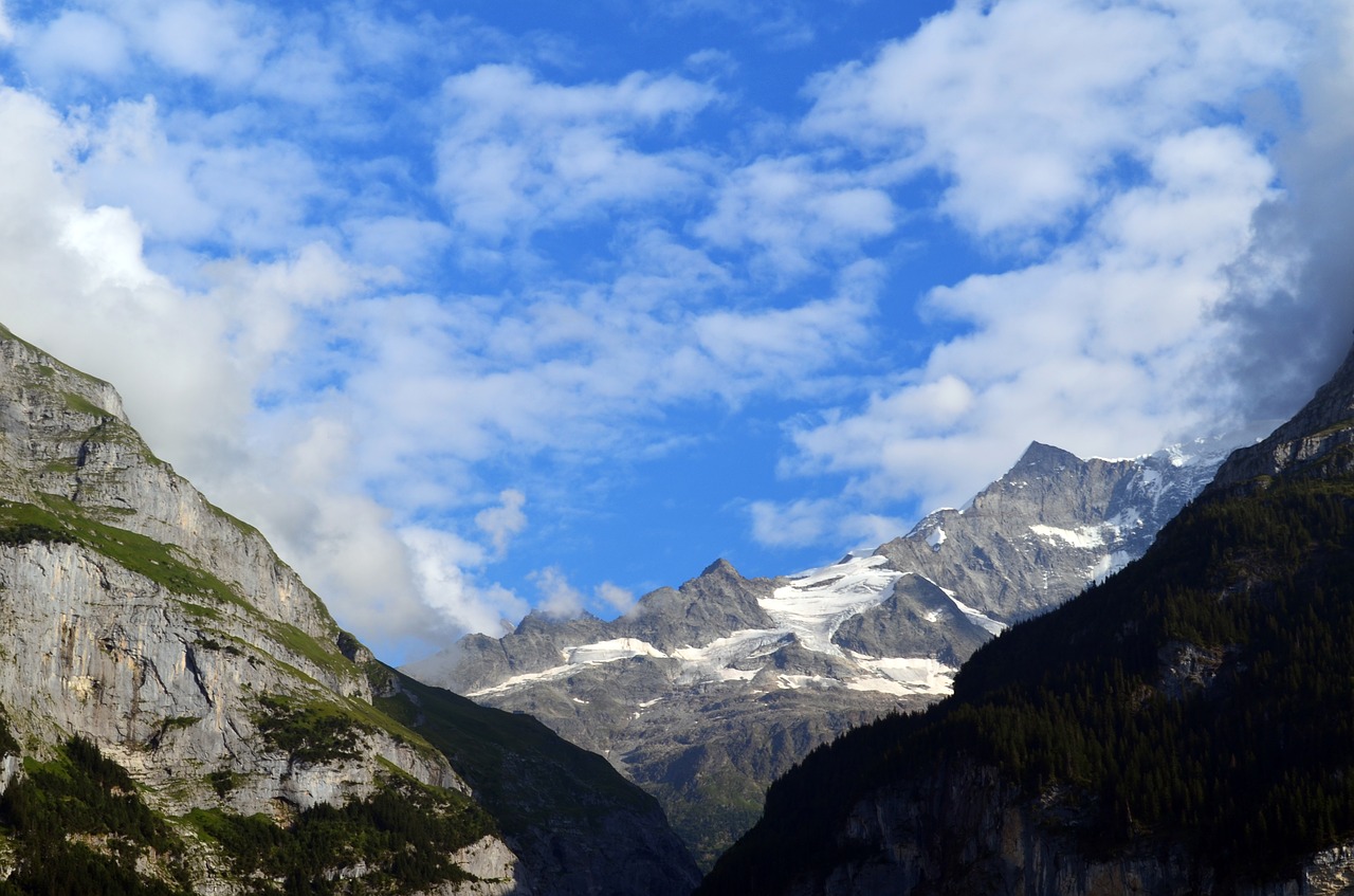 Image - alpine switzerland panorama clouds