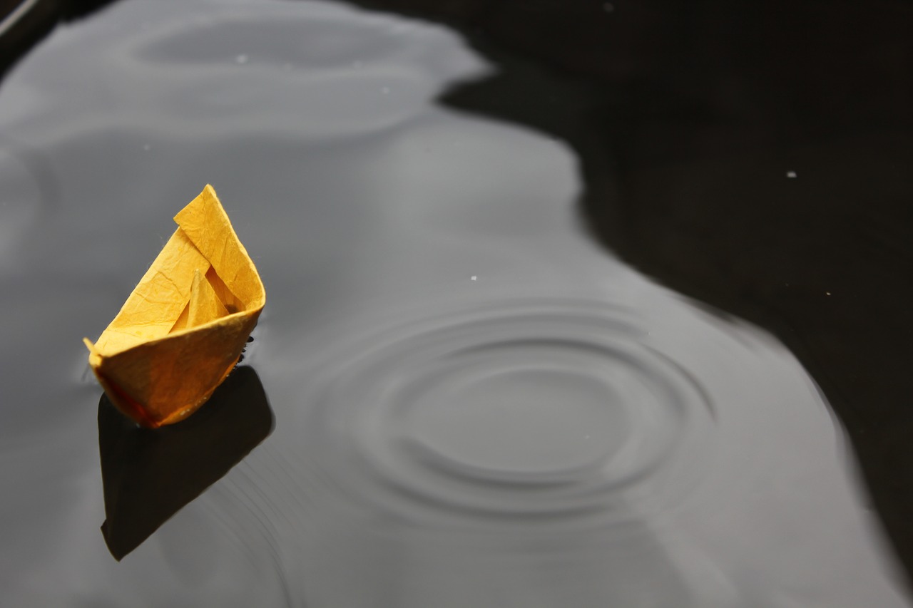 Image - paper boat origami float childhood