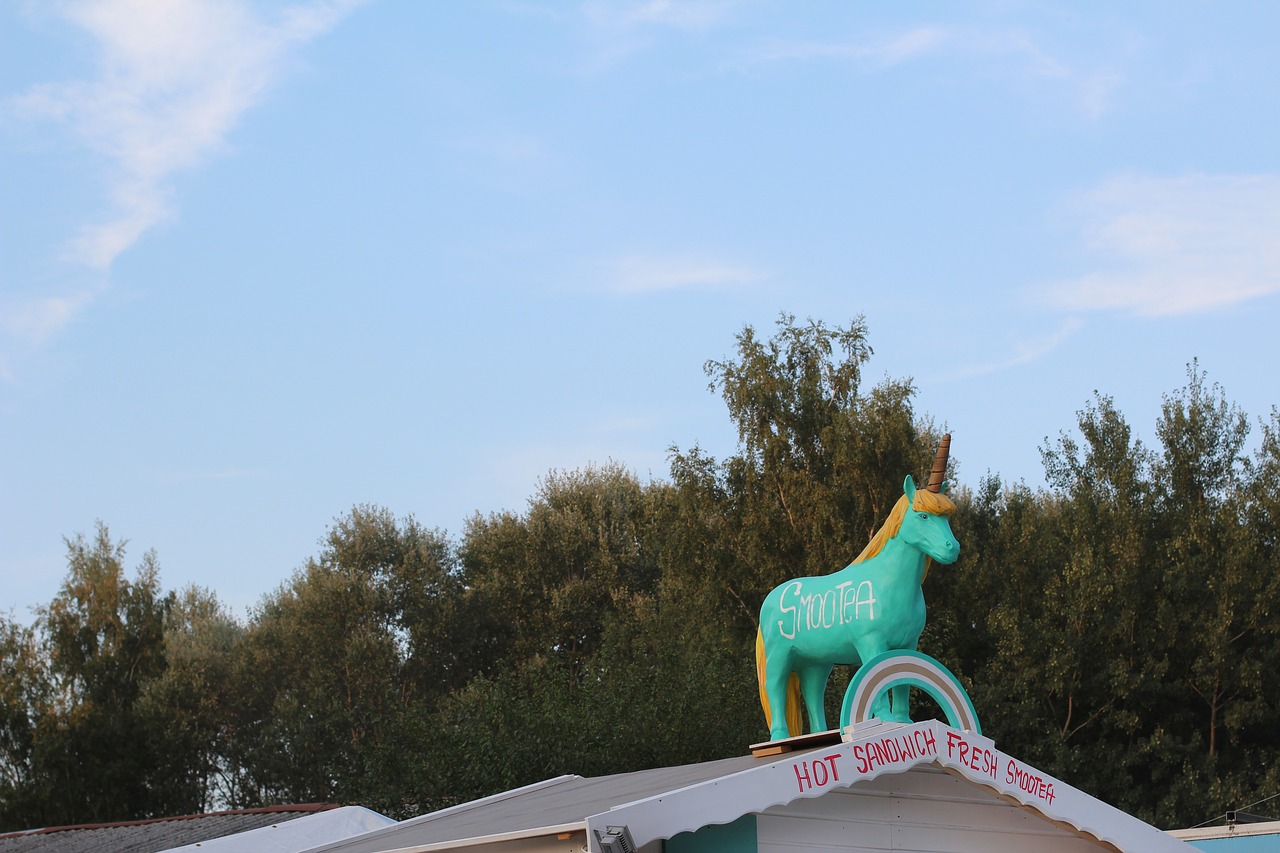 Image - unicorn sky roof forest