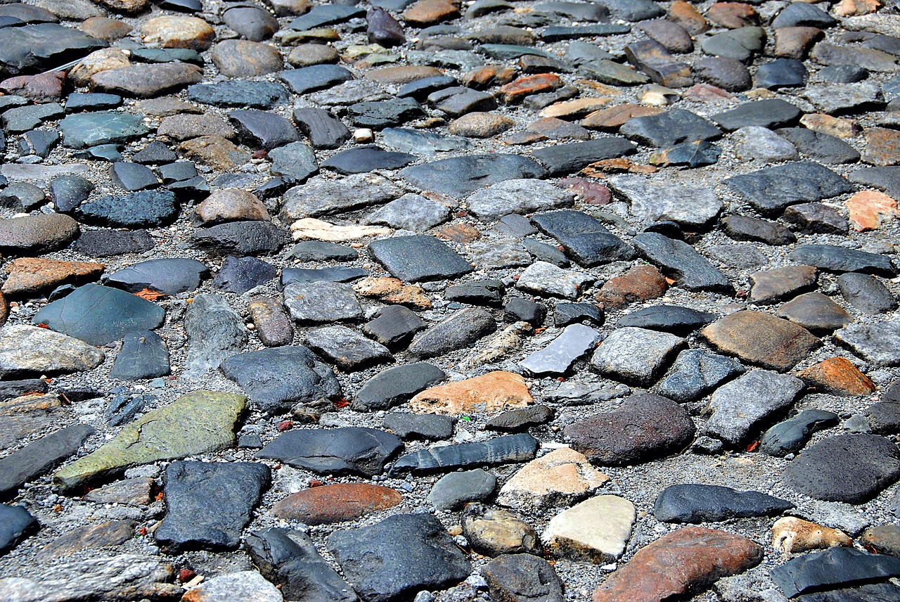 Image - cobble stone street road rock