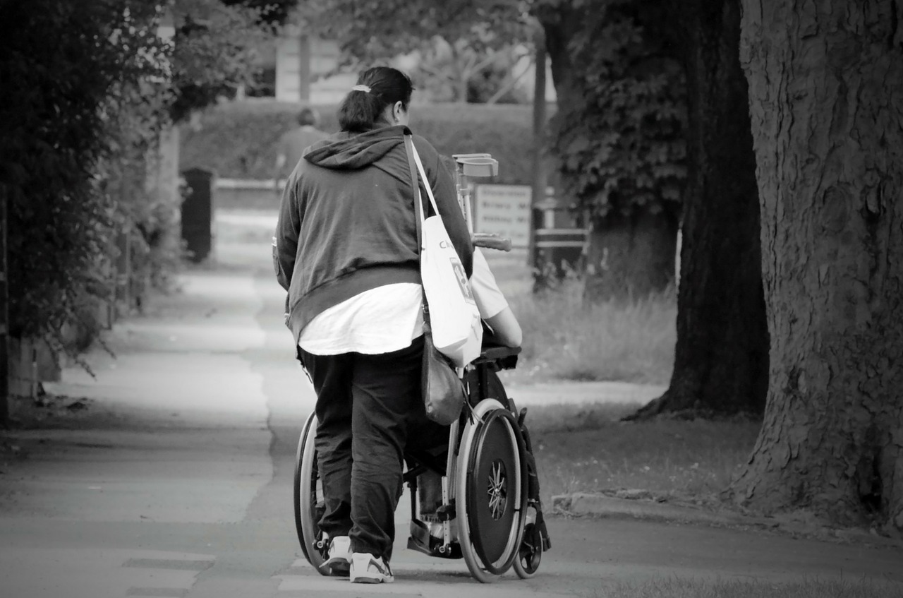 Image - help wheelchair women old street