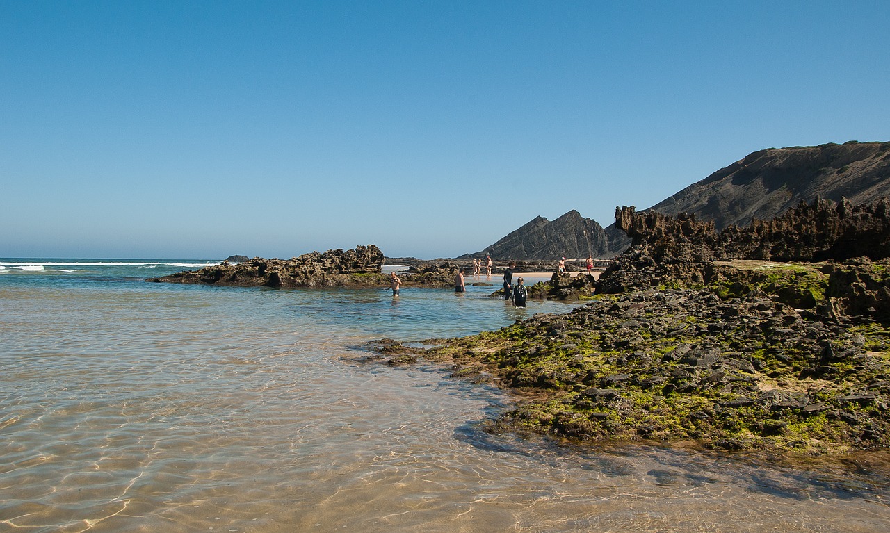 Image - portugal beach tide atlantic ocean