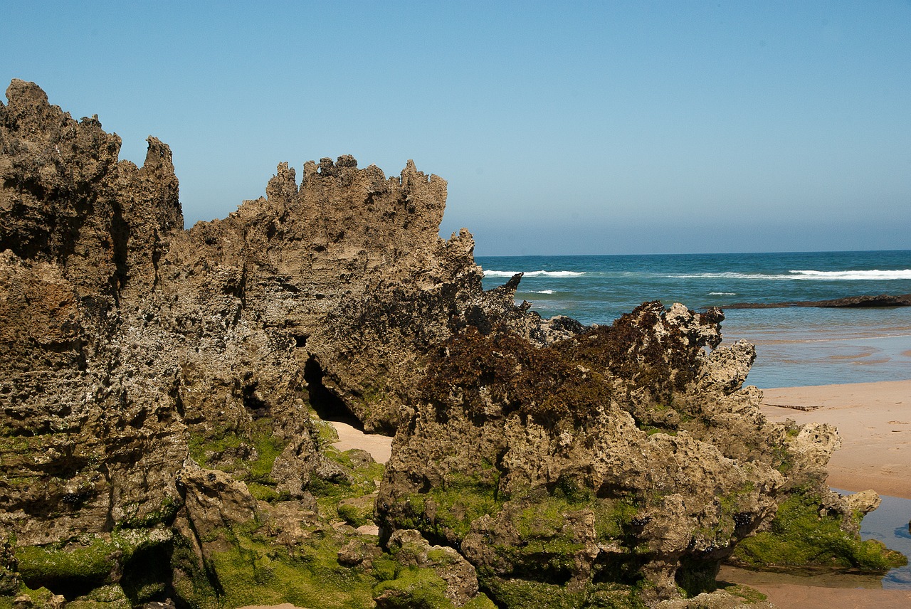 Image - ocean beach tide rocks erosion