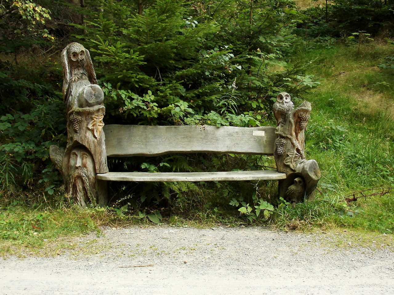 Image - bank wooden bench bench nature